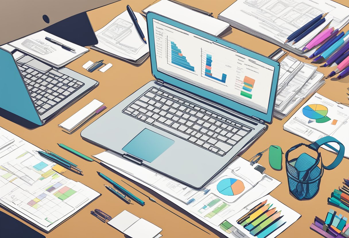 Using Graphic Organisers for Assessment and Evaluation: Enhancing Educational Outcomes Graphic Organisers LearningMole A table with various graphic organizers and assessment tools spread out, surrounded by pens, pencils, and a laptop