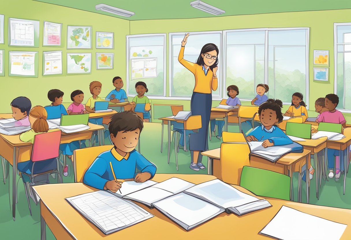 Creating Effective Rubrics for Primary School Assessments: A Guide for Teachers Rubrics LearningMole A teacher creates rubrics for various primary school assignments, using colorful visual aids and examples to guide students in their assessments