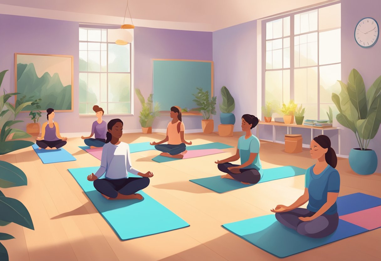 Yoga space decluttering