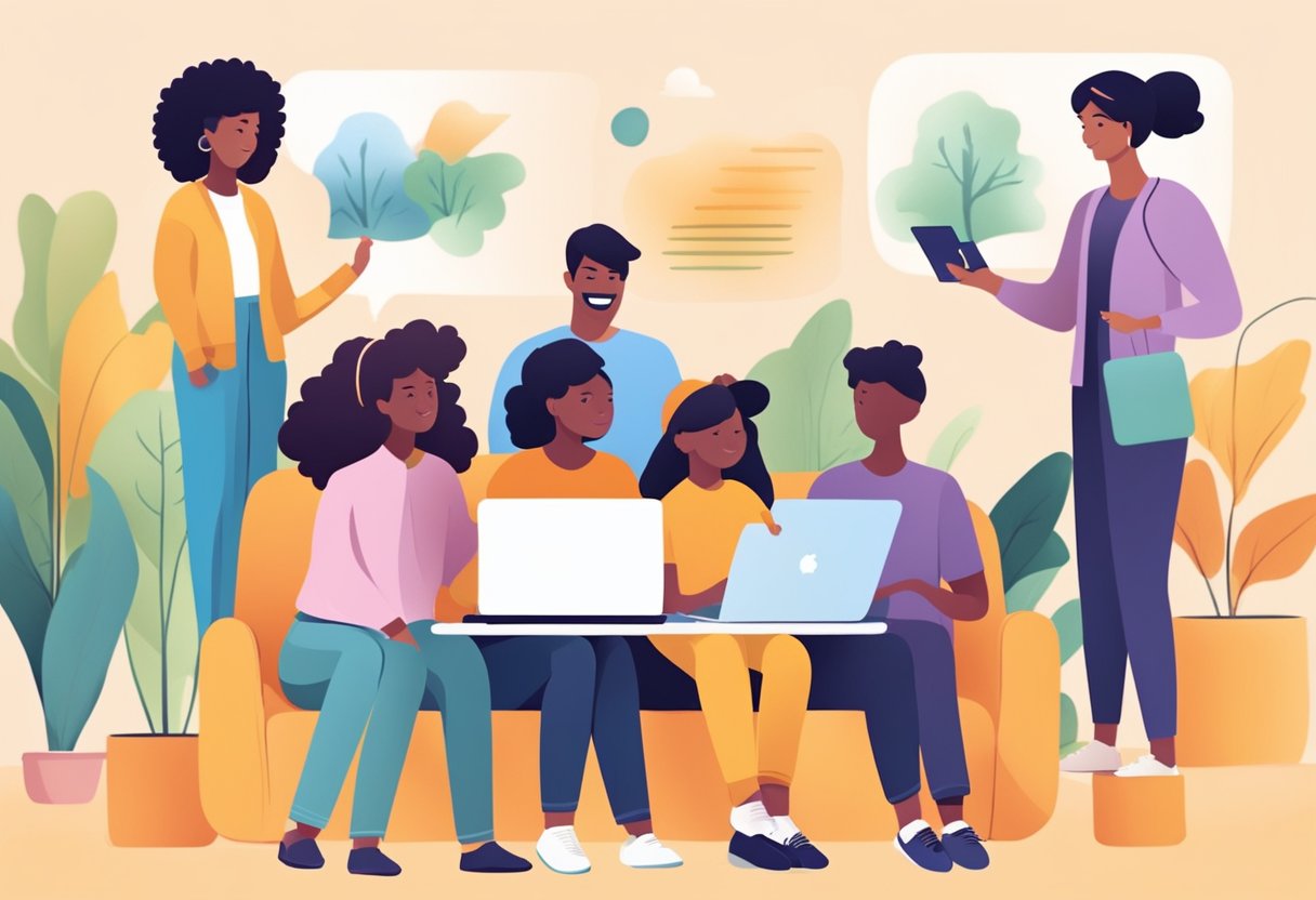 Online Collaboration Platforms - Engaging Parents in Learning Online Collaboration Platform, parental engagement, parental involvement, education LearningMole A diverse group of students engage with parents online, using collaboration platforms for learning