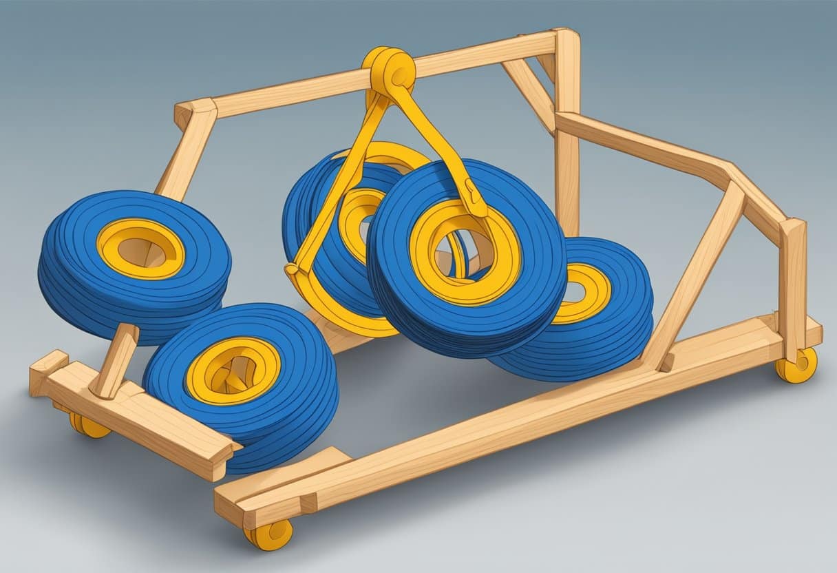 DIY Rubber Band Car: Exploring the Dynamics of Potential and Kinetic Energy Rubber Band Car LearningMole Rubber bands stretch over a wooden frame, connecting axles and wheels. Potential energy builds as the rubber band winds, ready to release kinetic energy when released