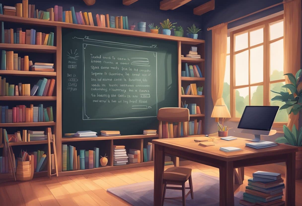 The Importance of Fostering a Love for Learning: Lifelong Benefits Beyond Homework Love for Learning, Learning Experience, knowledge LearningMole A cozy, well-lit study room with books, art supplies, and a comfortable seating area. A chalkboard displays inspiring quotes about learning