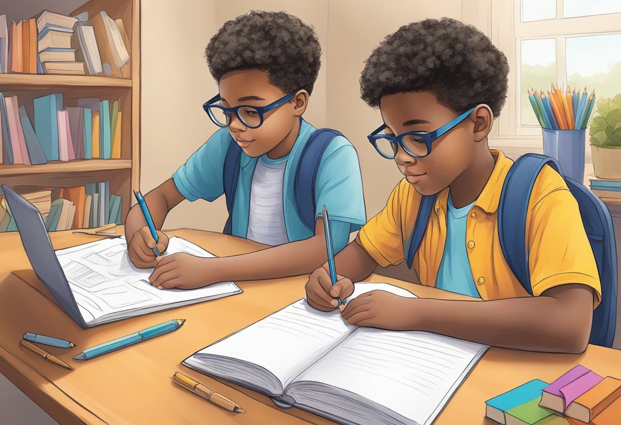 Strategies for Supporting Gifted and Advanced Learners with Homework: Enhancing Home Study Success Homework LearningMole Gifted learners engage in focused homework with supportive strategies. Materials and resources are readily available, creating an organized and productive workspace