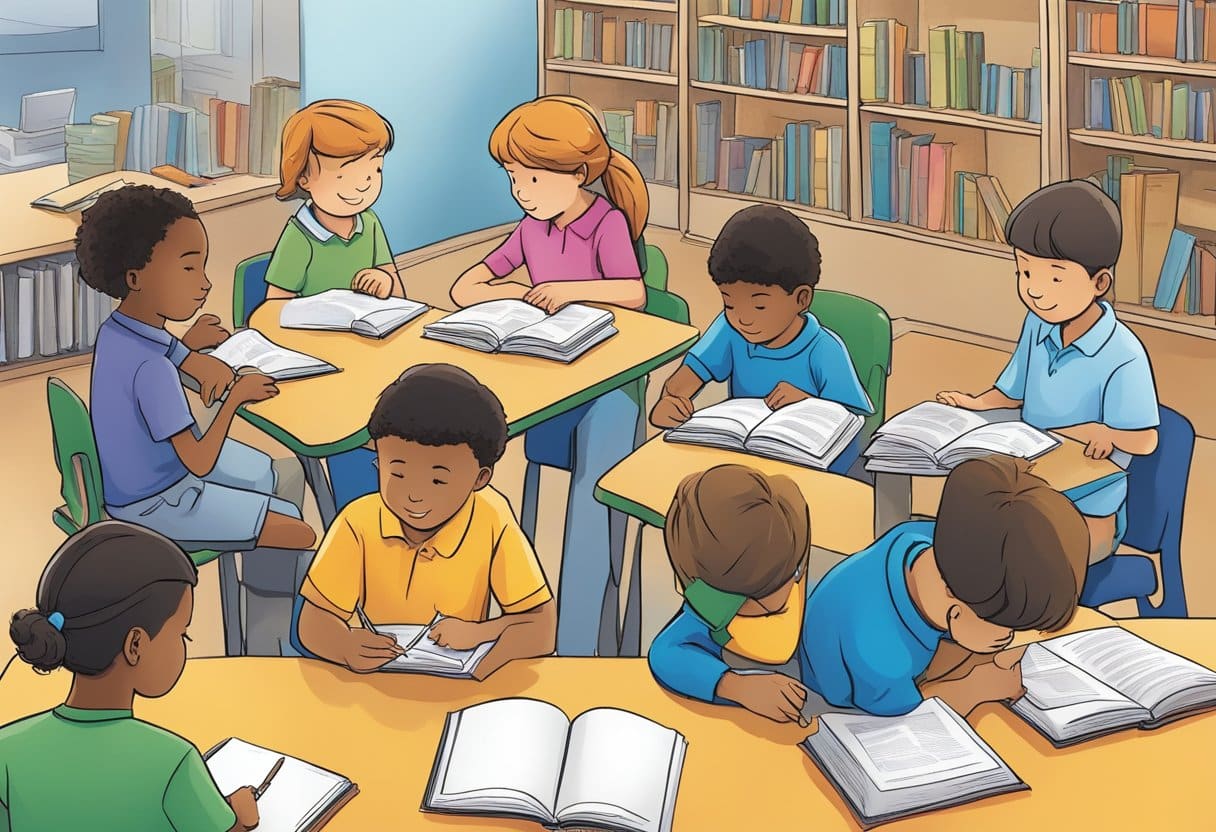 How Critical Thinking Prepares Kids for Real Life: The Key to Problem-Solving Skills critical thinking LearningMole A group of children engaged in problem-solving activities, using logic and reasoning to tackle real-life scenarios. Books and educational materials surround them, emphasizing the importance of critical thinking in their development