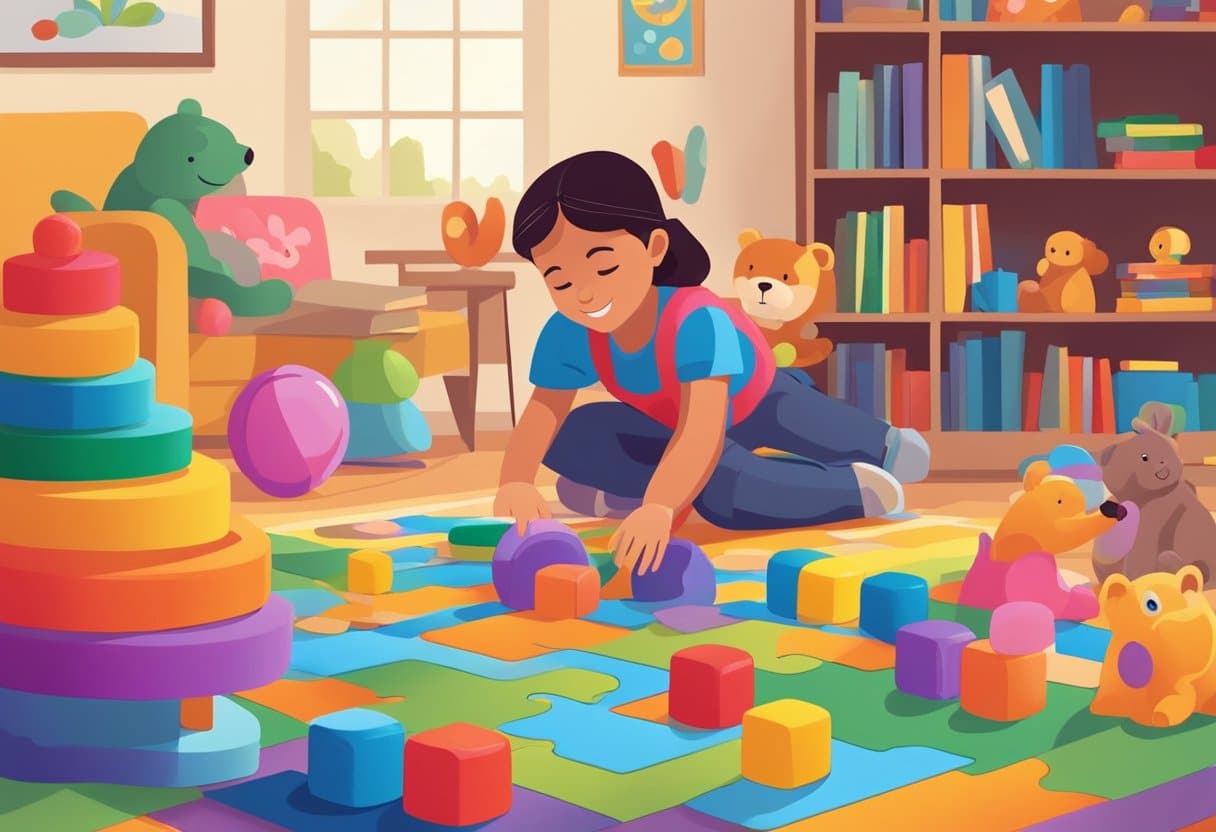 Parents' Tips: Boosting Your Child's Thinking Skills at Home with Fun Activities child's thinking skills, Critical Thinking, at home LearningMole A colorful array of educational toys and books are spread out on a cozy rug, surrounded by a warm, inviting atmosphere. A child's hand reaches for a puzzle, while a proud parent looks on with a smile