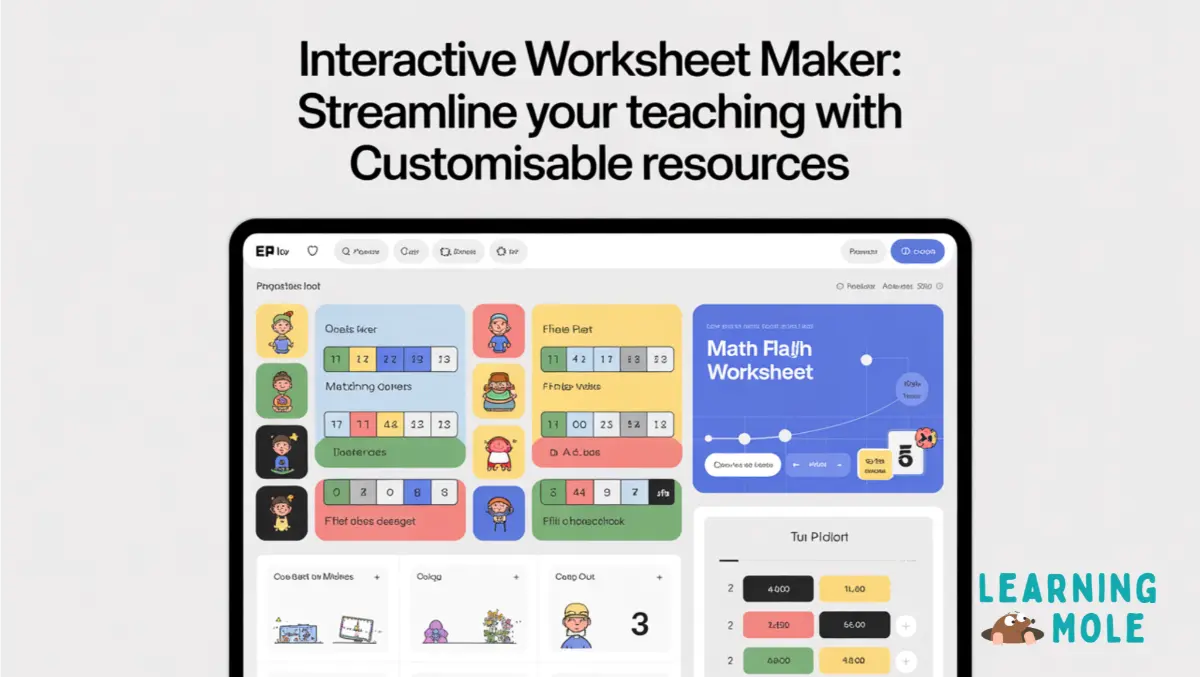 Interactive Worksheet Maker: Streamline Your Teaching with Customisable Resources
