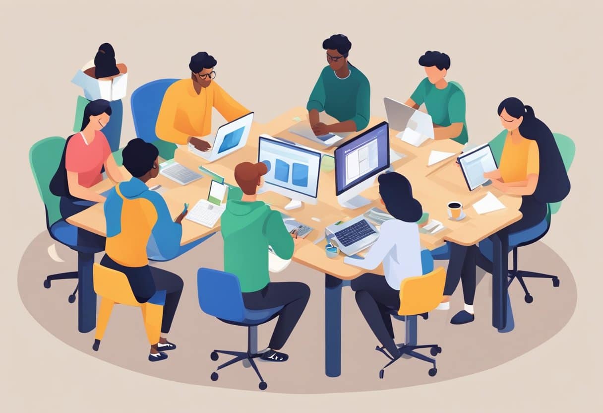 Digital Tools for Collaborative Projects: How to Link Global Classrooms Effectively Digital Tools, classroom LearningMole Multiple students from different countries collaborate online using digital tools, sharing ideas and working on a project together