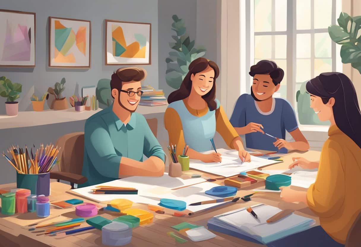 Making Art a Family Tradition: Engaging Everyone for Creative Bonding Making Art a Family Tradition,activities,creative LearningMole A family sits around a large table covered in art supplies. Each member is working on their own project, smiling and chatting as they create