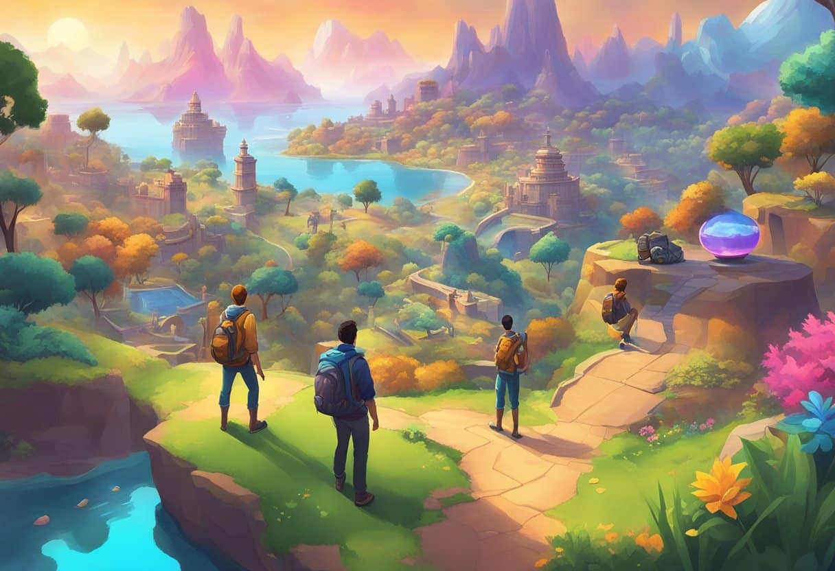 Exploring Video Game Genres: Your Guide to Discovering the Perfect Play Style Video Game,puzzle LearningMole Players eagerly explore various game genres, from action to strategy, in a virtual world filled with vibrant colors and dynamic landscapes