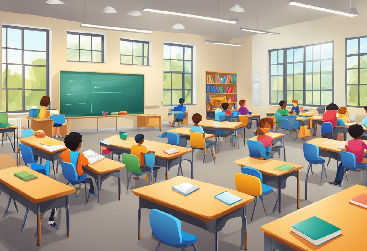 The Role of Informal Observations in Continuous Assessment Informal Observations LearningMole A diverse classroom with various learning materials and tools arranged for different educational needs. Informal observations being conducted by educators throughout the learning environment