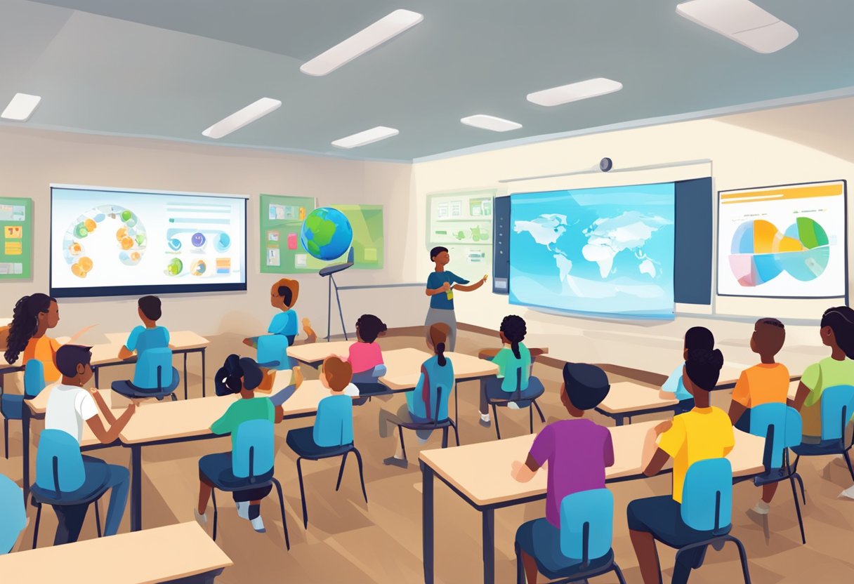 Using Game-Based Learning to Enhance Educational Outcomes: A Modern Approach game-based,game-based learning LearningMole A classroom setting with students engaged in interactive game-based learning activities, with technology integrated into the lesson to enhance educational outcomes