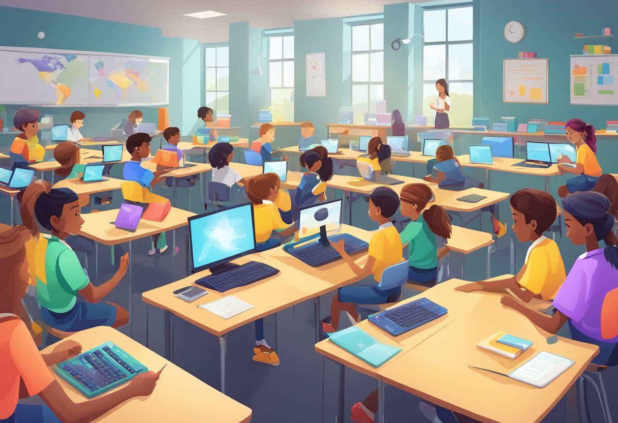 Using Game-Based Learning to Enhance Educational Outcomes: A Modern Approach game-based,game-based learning LearningMole Students engaged in interactive game-based learning, overcoming obstacles and strategizing to achieve educational goals. Technology seamlessly integrated into the classroom environment