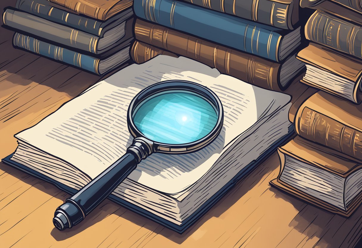 Scepticism 101: Exploring the Benefits of Healthy Doubt Scepticism LearningMole A magnifying glass hovers over a stack of books, highlighting titles like "Controversial Claims" and "Skepticism 101". Rays of light illuminate the scene, symbolizing the search for truth