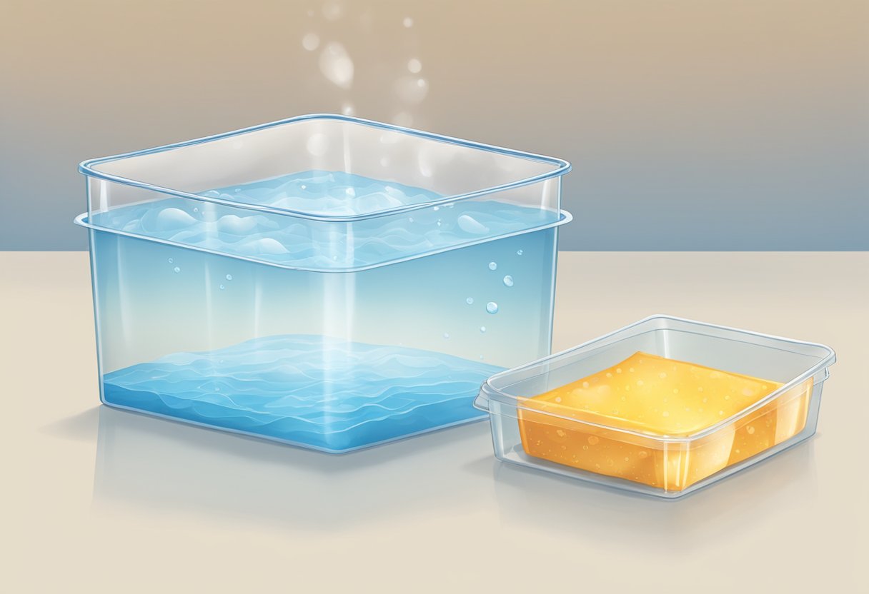 Homemade Water Cycle Model: A Simple Guide to Demonstrating Evaporation and Precipitation water cycle LearningMole A clear plastic container filled with water, a heat source, and a piece of plastic wrap suspended above the water to represent evaporation and condensation