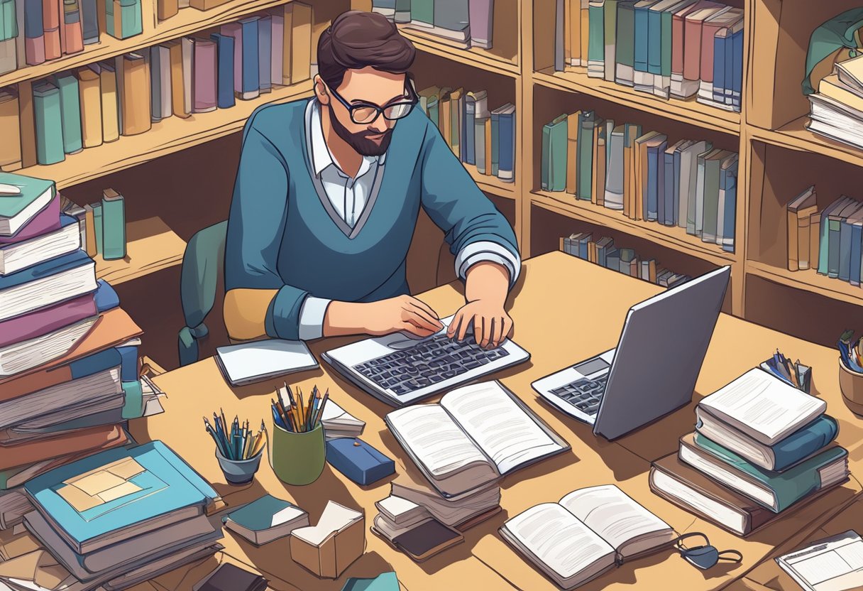 Lesson Planning for Gifted and Talented Students: Strategies for Enriched Education Gifted LearningMole A teacher uses a computer to research and plan lessons for gifted students, surrounded by books and educational resources