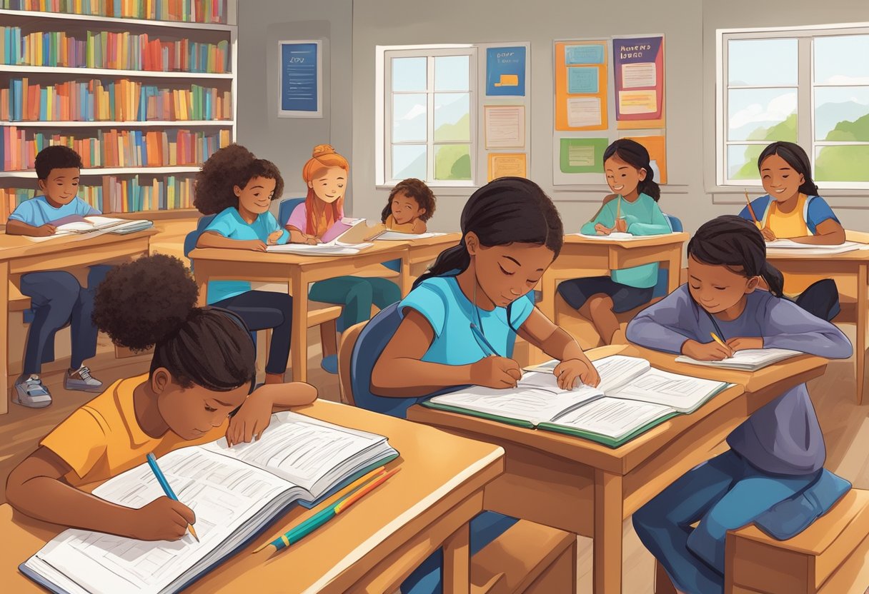 Nurturing a Growth Mindset Towards Homework and Learning: Encouraging Lifelong Curiosity in Students Growth Mindset LearningMole Students eagerly engaging with homework, surrounded by books, pencils, and a positive atmosphere. Encouraging words and growth mindset posters adorn the walls, fostering a love for learning