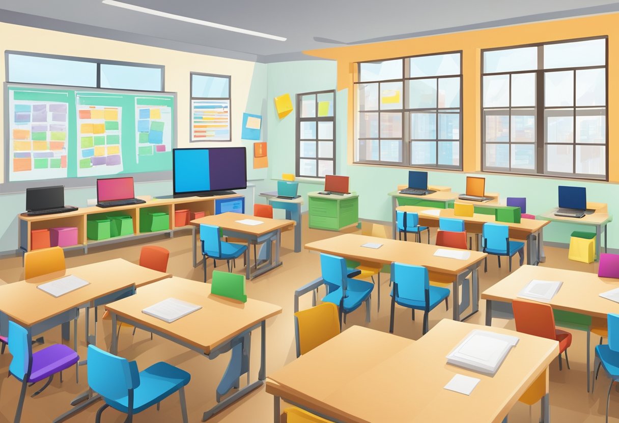 Primary School Coding Resources: Fun and Engaging Tools for Young Learners Coding Resources,primary school,resources LearningMole A classroom with colorful coding materials, computers, and interactive learning tools for primary school students' continuous professional development