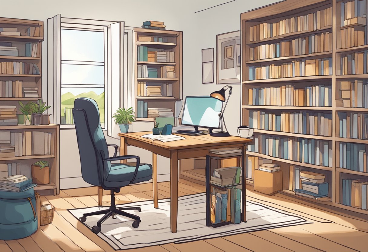 Printable Reading Comprehension Activities for Boosting Literacy Skills Printable Reading Comprehension Activities,Literacy Skills,activities LearningMole A cozy study area with books, a desk, and a comfortable chair. A student is reading and completing printable activities independently