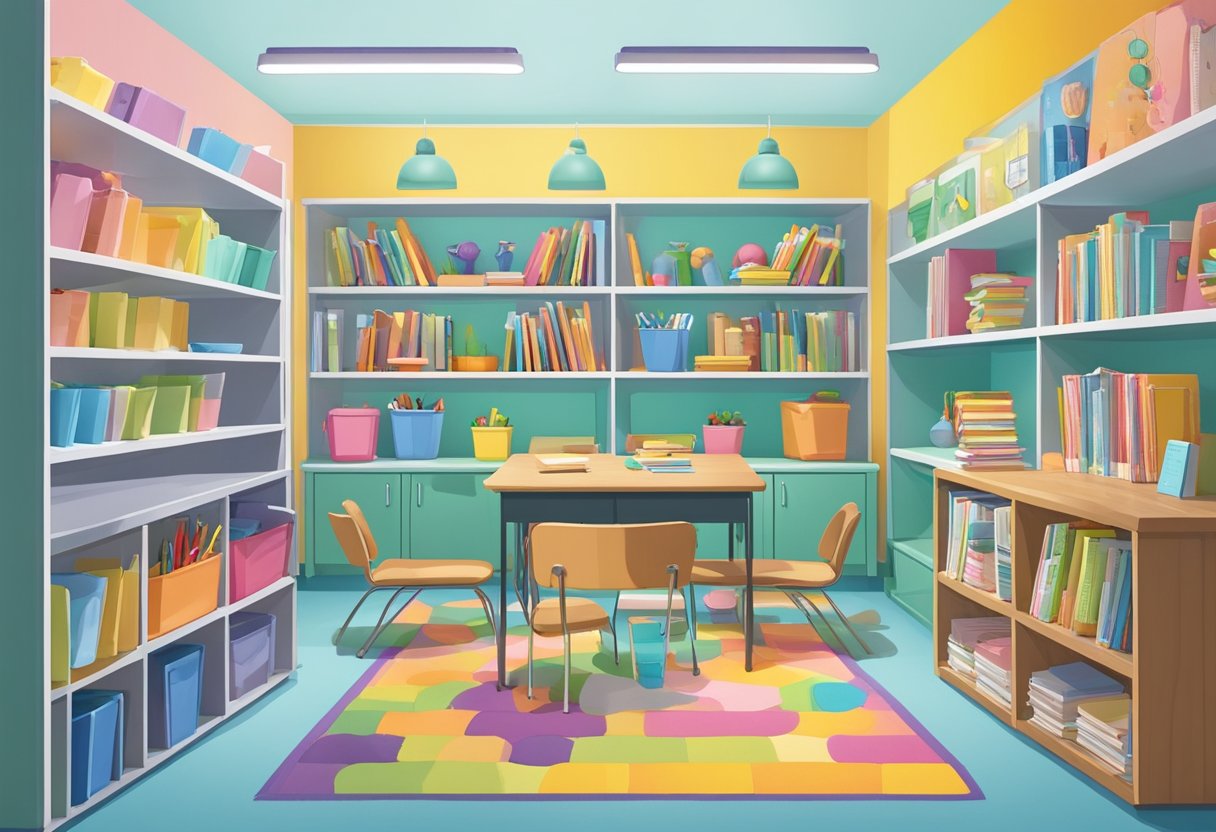 Primary Education Social-Emotional Learning Resources: Supporting Children Social-Emotional Learning,primary education,resources LearningMole A colorful classroom setting with SEL resources and teaching materials displayed on shelves and tables, inviting young learners to engage in social-emotional learning activities