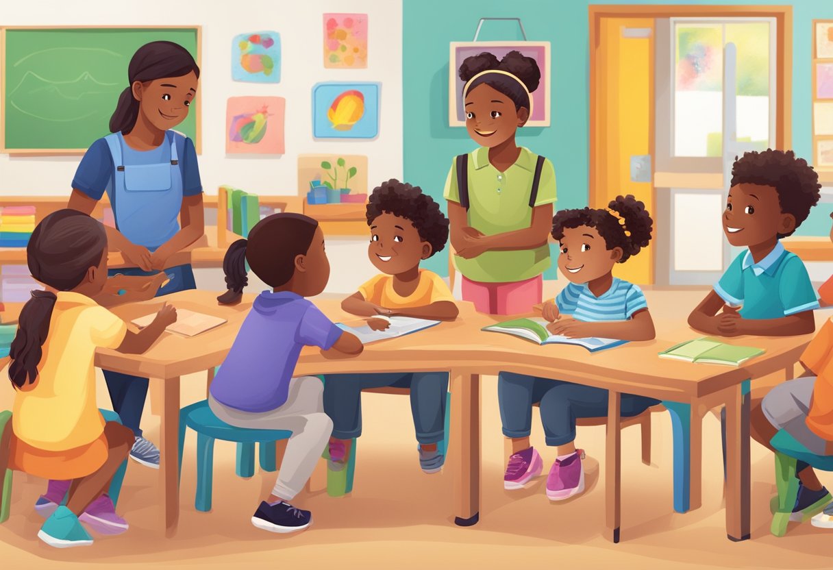 Primary Education Social-Emotional Learning Resources: Supporting Children Social-Emotional Learning,primary education,resources LearningMole A group of children engage in various social-emotional learning activities such as group discussions, role-playing, and art projects in a colorful and welcoming classroom setting