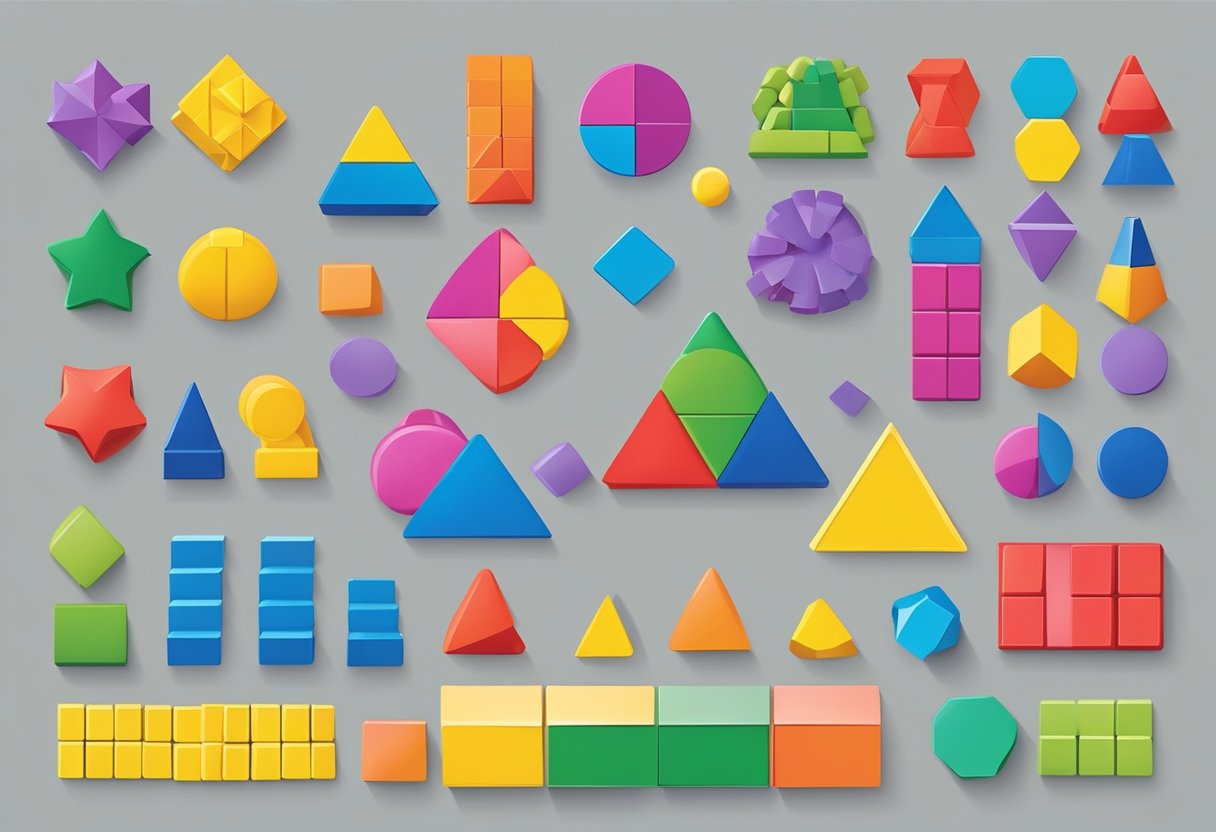 Maths Manipulatives Resources for Primary Schools maths manipulatives,Manipulative LearningMole A colorful array of maths manipulatives arranged by age group, from simple shapes to more complex tools, ready for use in a primary school setting