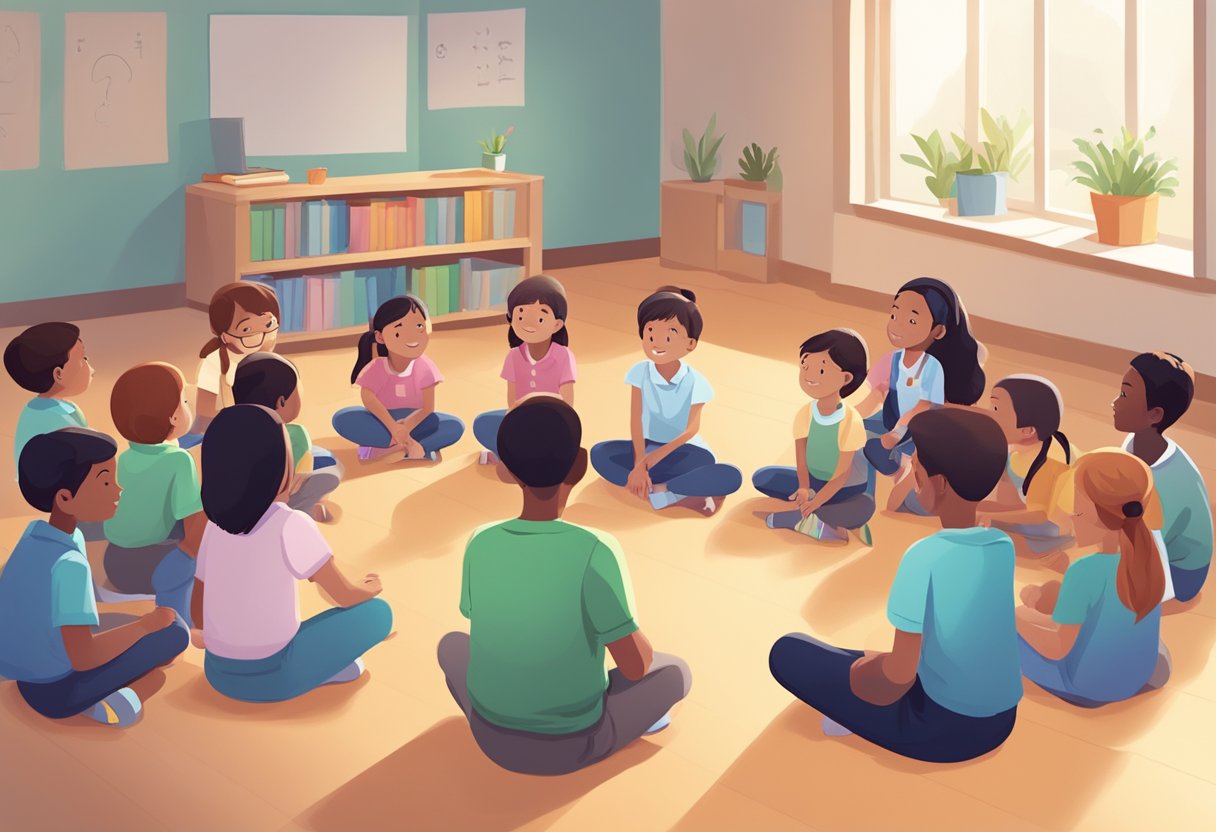 Storytelling Resources: Teaching Primary Mathematics storytelling LearningMole A group of young students sit in a circle, engaged and captivated as their teacher uses storytelling to teach them primary mathematics concepts