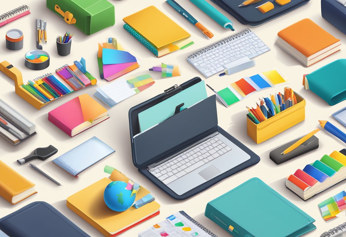 Educational Resource Toolkit for Supporting Primary Parents Educational Resource,Toolkit,Primary LearningMole A colorful toolkit with educational materials, books, and interactive resources arranged neatly on a desk or shelf