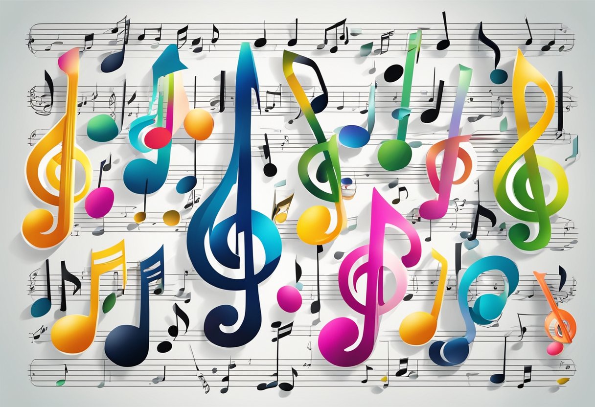 Interactive Music Theory Resources: Fun Ways to Engage Young Learners Music Theory,learners LearningMole A colorful music staff with interactive notes and symbols, surrounded by playful musical instruments and engaging visual elements