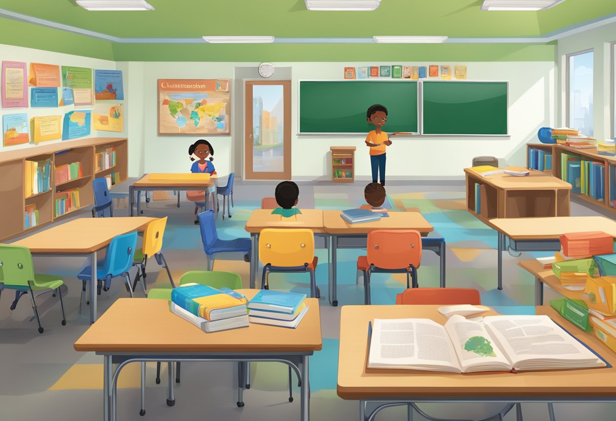Resources for Teaching Citizenship Education: Helpful Tools citizenship education LearningMole A classroom setting with diverse educational resources on citizenship education, including books, posters, and interactive materials
