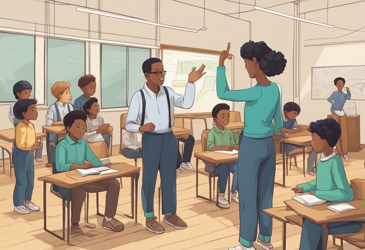 Performing Arts: Effective Assessment and Progress Tracking Performing art,Assessing,Assessment and progress tracking LearningMole A group of performers engage in various activities while a teacher observes and tracks their progress performing arts