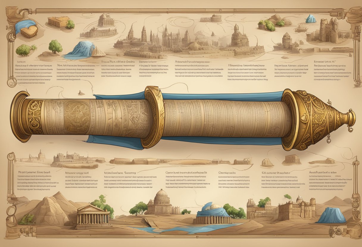 Historical Timelines for Primary School Resources: Engaging Tools for Young Learners historical timeline,primary LearningMole A scroll unfurls, revealing a timeline of historical events, surrounded by ancient artifacts and symbols