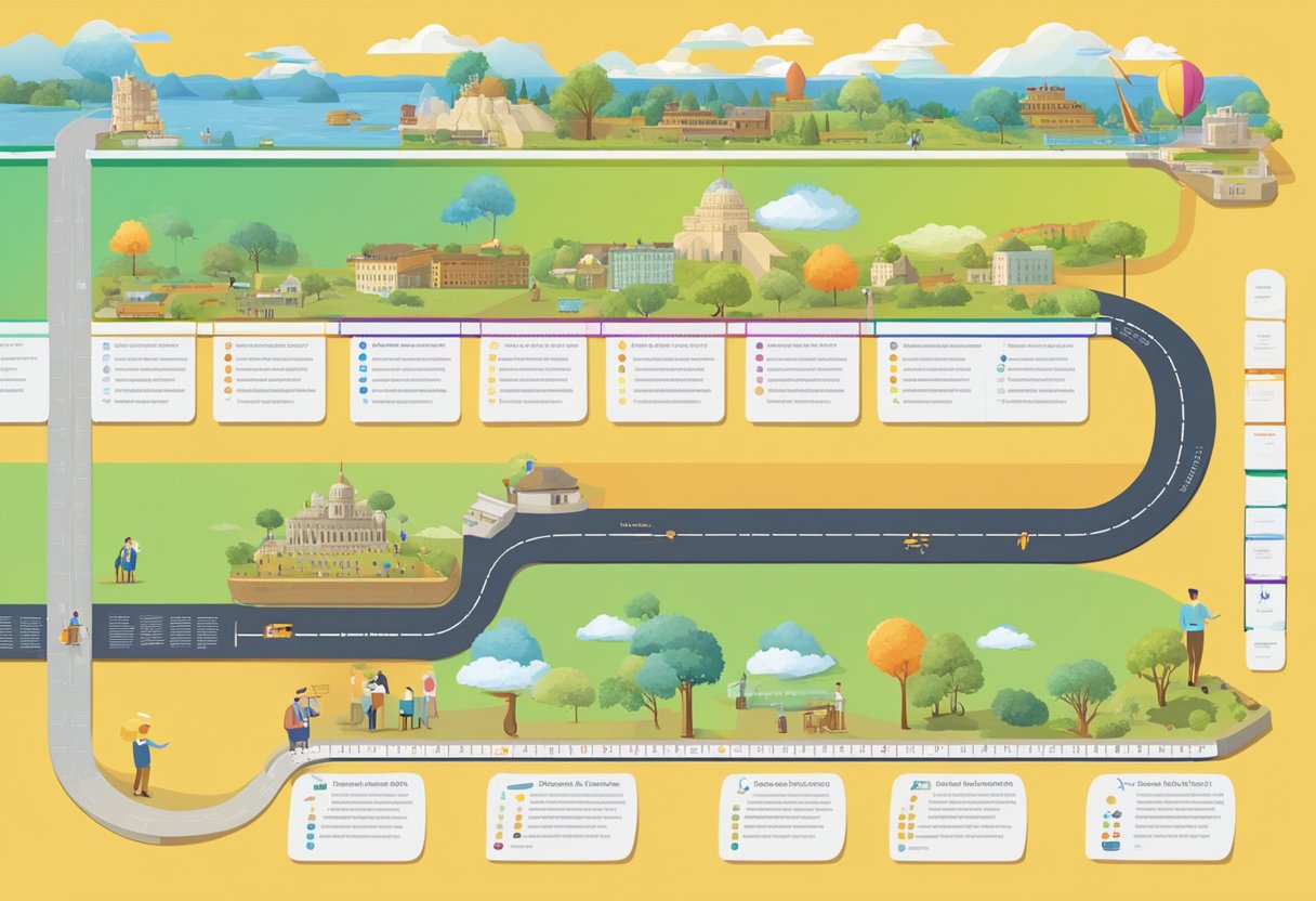 Historical Timelines for Primary School Resources: Engaging Tools for Young Learners historical timeline,primary LearningMole A colorful timeline of historical events, with interactive elements and engaging visuals, displayed in a primary school classroom
