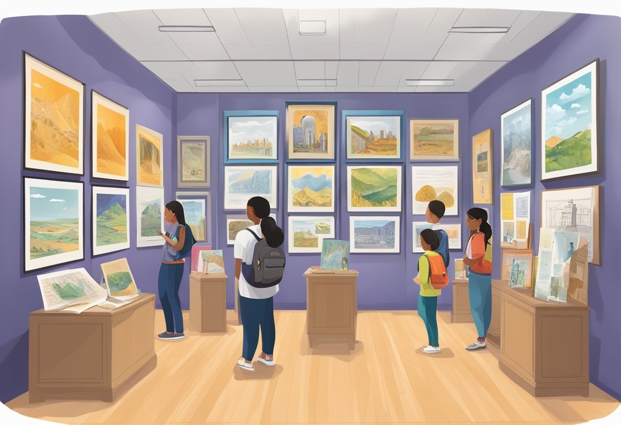 Primary School Art Exhibition Resources: A Friendly Guide Art Exhibition,art education,Primary school LearningMole A colorful art exhibition featuring various subjects such as science, history, and literature, with students' work displayed alongside educational resources