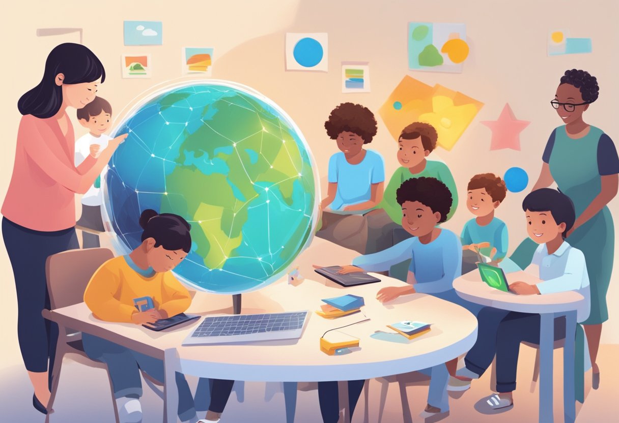 A group of national and international organizations collaborating to implement AI technology for children with special educational needs