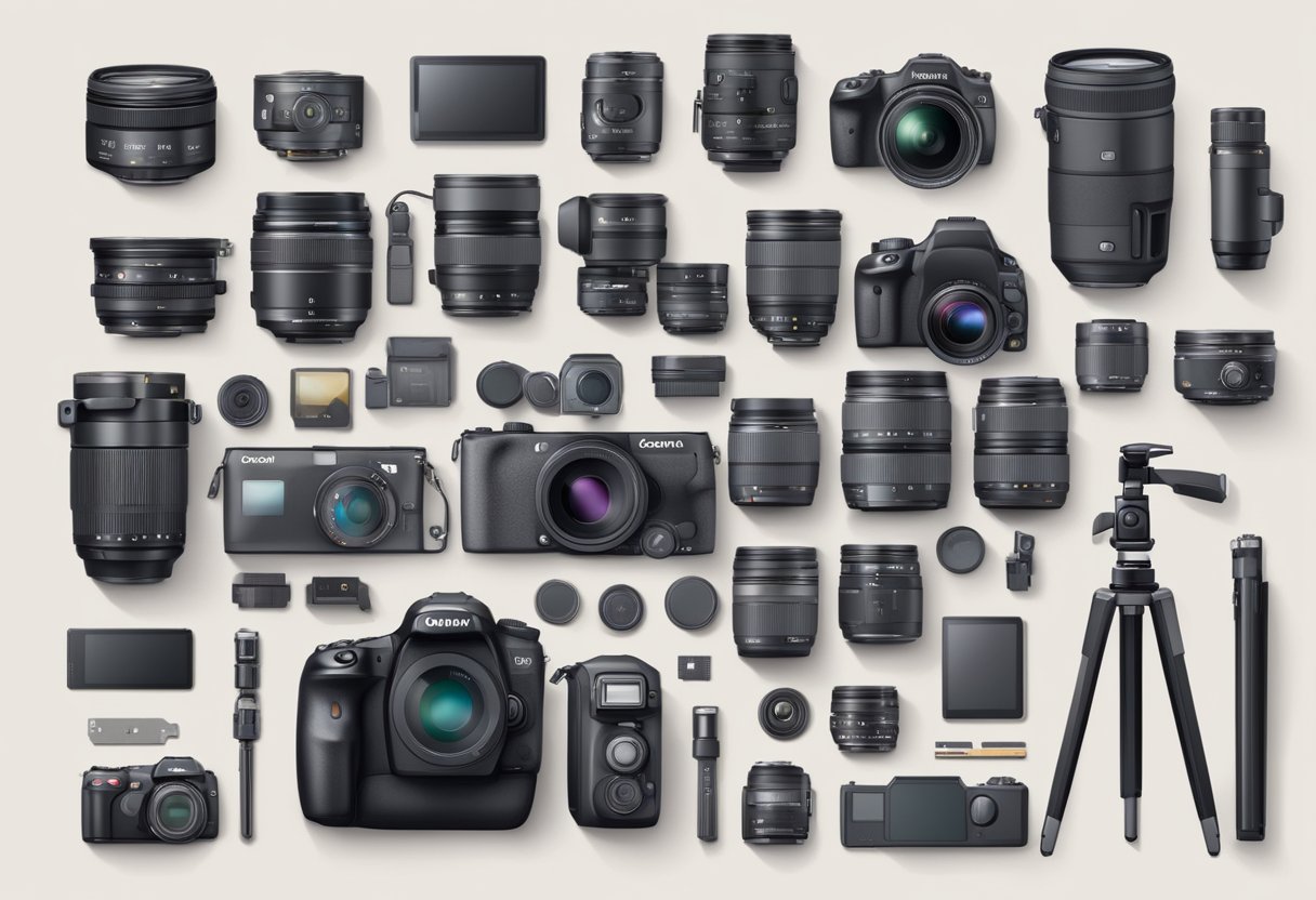 Guide to Teaching Photography Basics: Simple Tips for Beginners Photography basics,Photography LearningMole Photography basics: A table with various camera types (DSLR, mirrorless, point-and-shoot) surrounded by photography accessories (tripod, lens, memory cards)