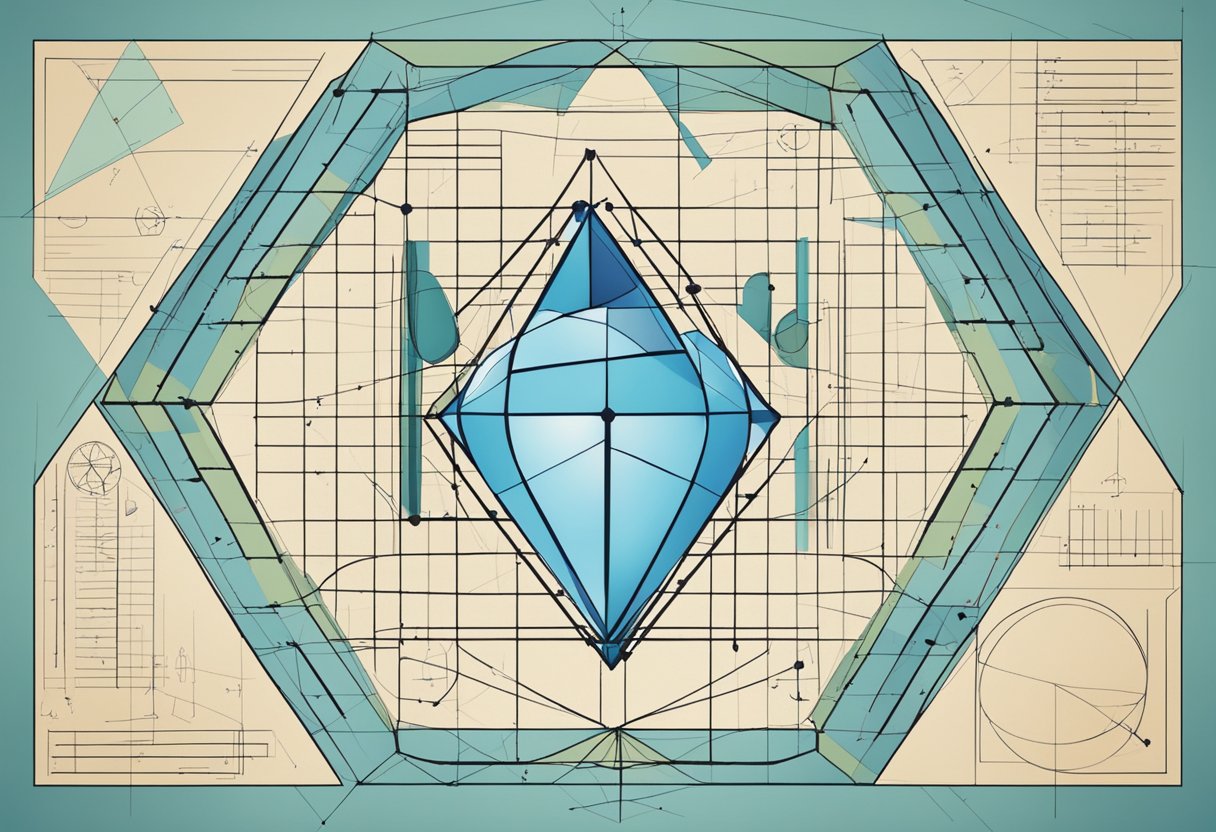 Fun Ways to Master Geometry and Shapes Techniques geometry and shapes,technique,student LearningMole A geometric shape surrounded by mathematical symbols and equations, with lines and angles emphasized