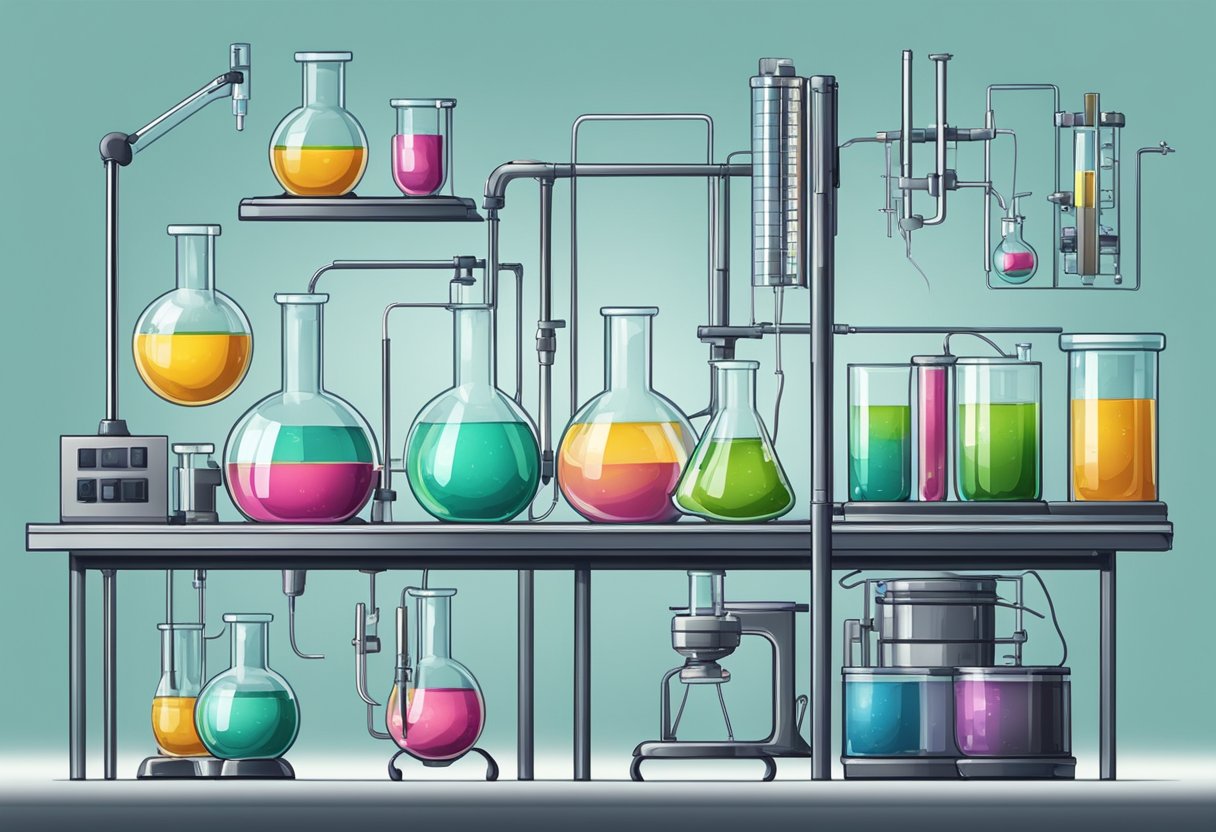 A laboratory setting with scientific equipment and tools for advanced biology experiments