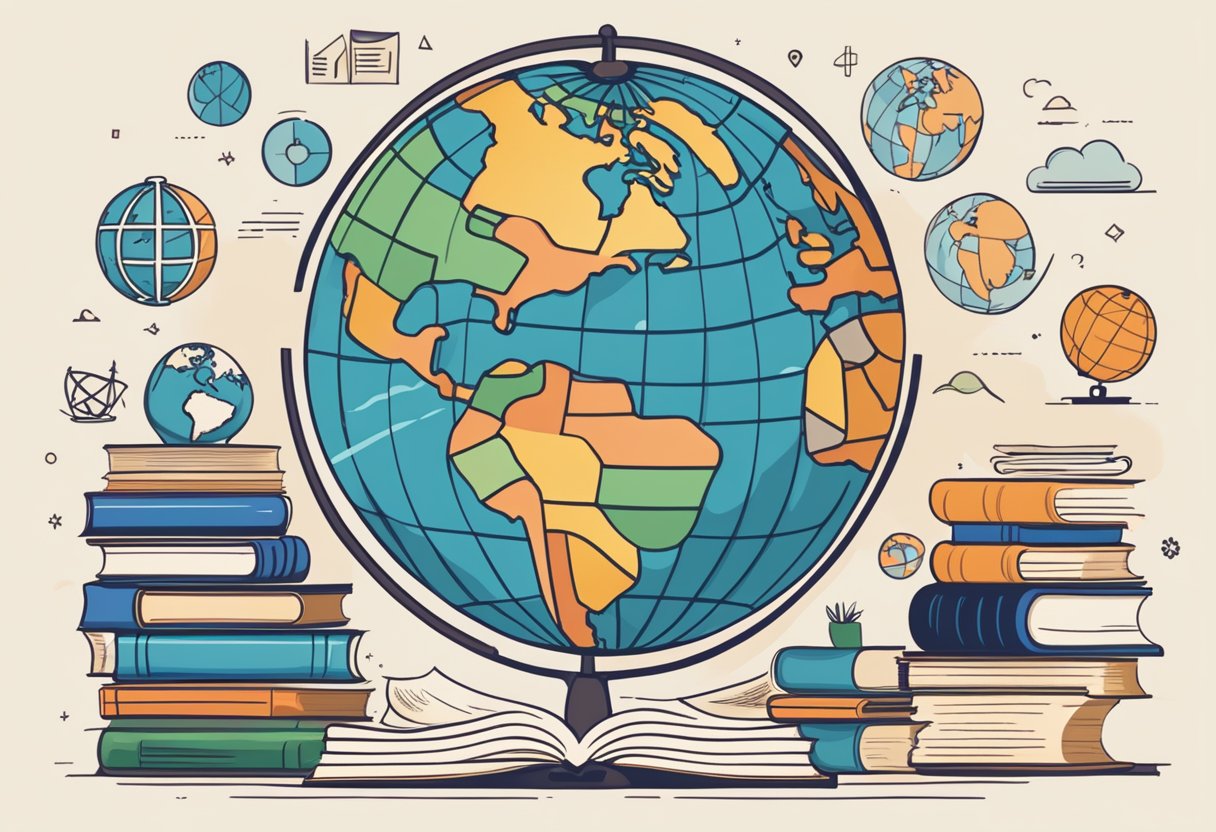 How World Languages Supports Cross-Curricular Learning: Enhancing Global Skills in the Classroom World Language,Languages LearningMole World Language: A globe surrounded by books, maps, and language learning materials, with diverse cultural symbols in the background