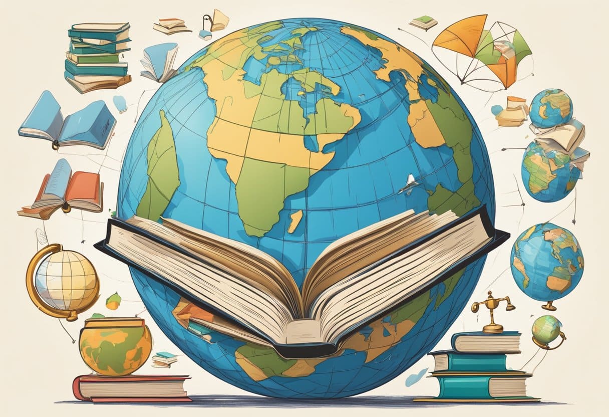 How World Languages Supports Cross-Curricular Learning: Enhancing Global Skills in the Classroom World Language,Languages LearningMole World Language: A globe surrounded by various subject textbooks, with language-related symbols and images connecting them