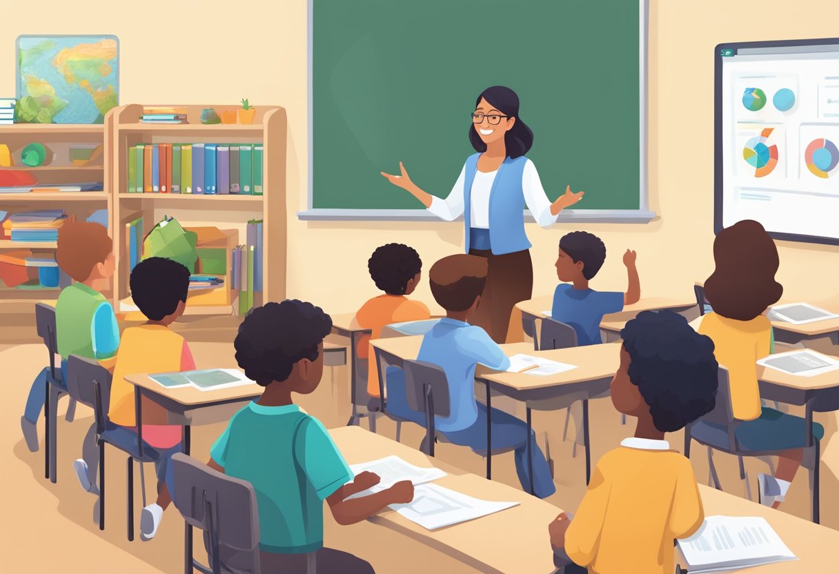 Case Studies: Successful World Languages Projects in Schools - Inspiring Examples from UK Classrooms World Language,languages LearningMole World Language: A classroom setting with diverse language learning materials and technology, engaged students, and a teacher facilitating interactive language activities