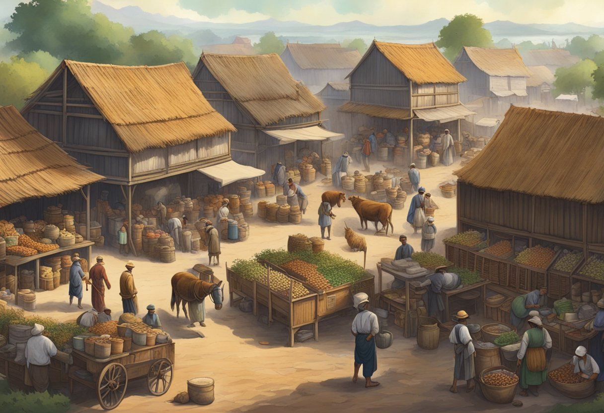 Ancient History: Common Mistakes and How to Avoid Them ancient history,History,ancient civilisation LearningMole Ancient History: A bustling pre-industrial village with people tending to livestock, farming, and trading goods in a market square