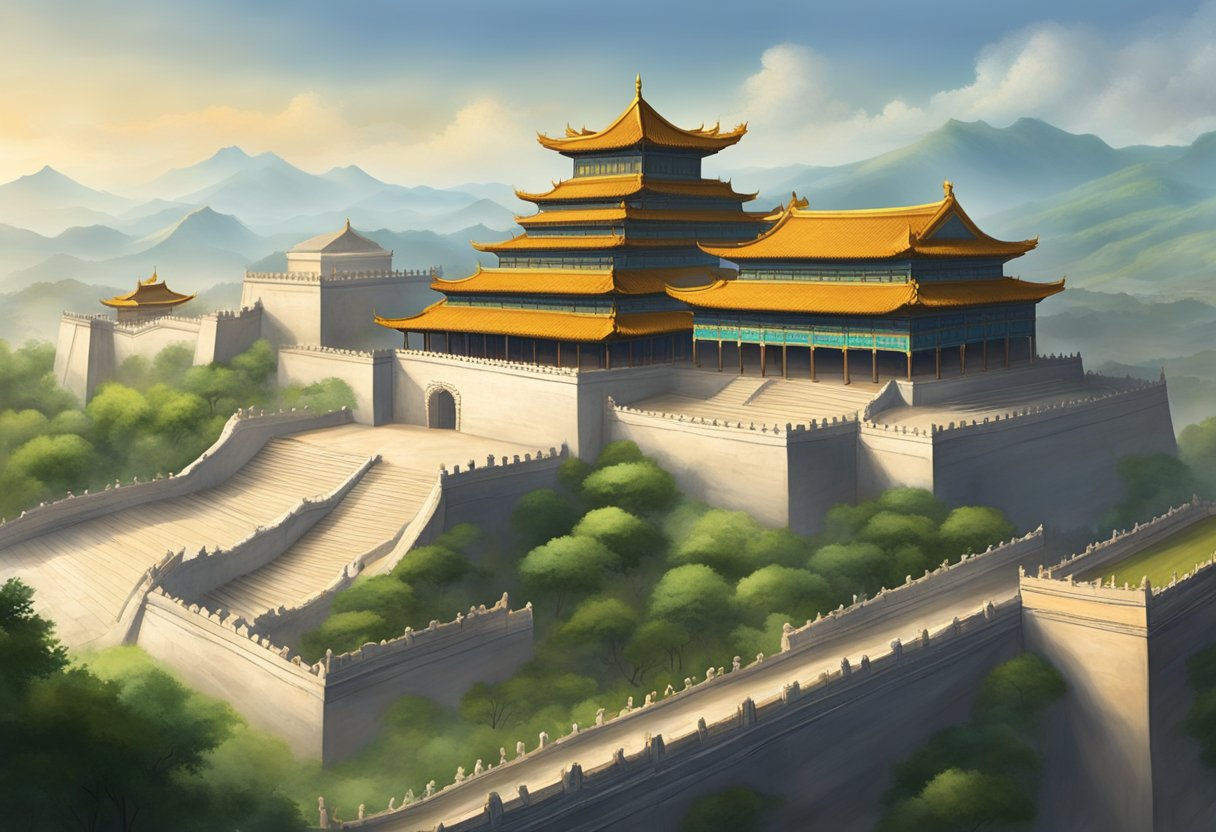 Ancient History Projects in Schools: Successful Case Studies Ancient History,Ancient Egypt,History LearningMole Ancient History Projects: A majestic Chinese dynasty palace with a grand wall stretching across the landscape, while Indian epic scenes unfold in the background