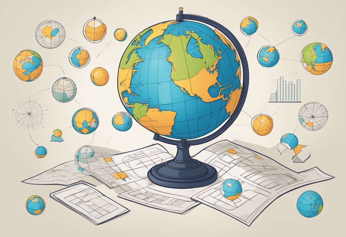 Assessment and Progress Tracking in Geography: Simple Methods Progress Tracking in Geography,geography LearningMole A globe surrounded by question marks, maps, and progress charts