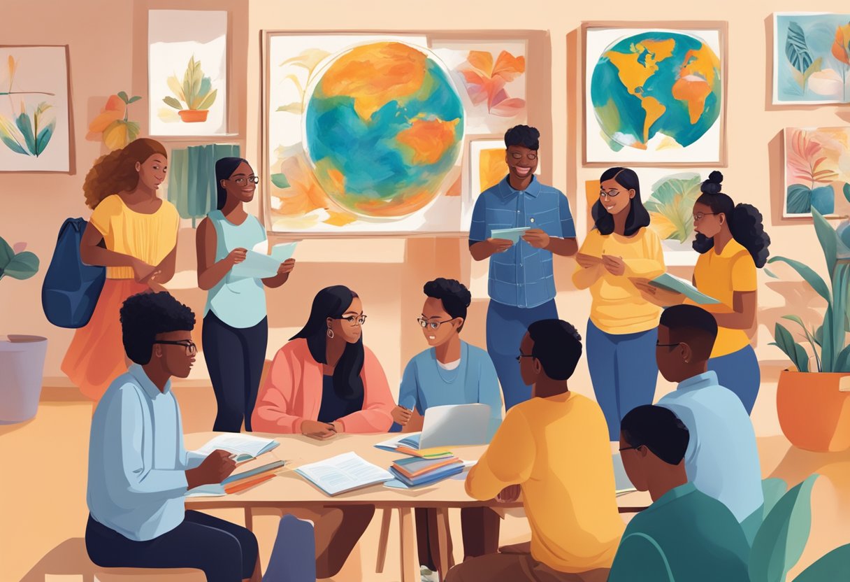 Case Studies: Successful Cultural Studies Projects in Schools Cultural Studies Project,education LearningMole A diverse group of students engage in cultural activities, surrounded by vibrant artwork and educational materials