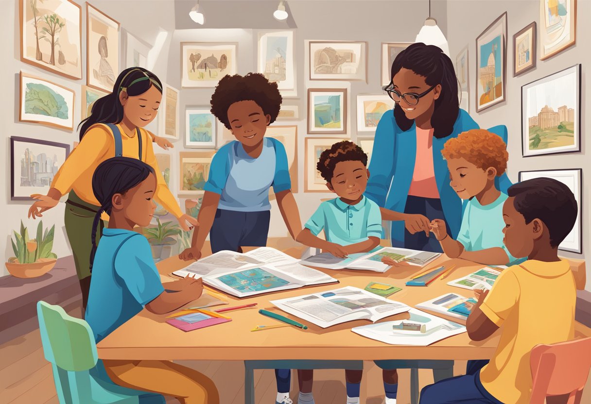Interactive Art History Resources: Engaging Young Learners Interactive art history,art history LearningMole A group of children explore interactive art history resources, surrounded by colorful illustrations and engaging activities