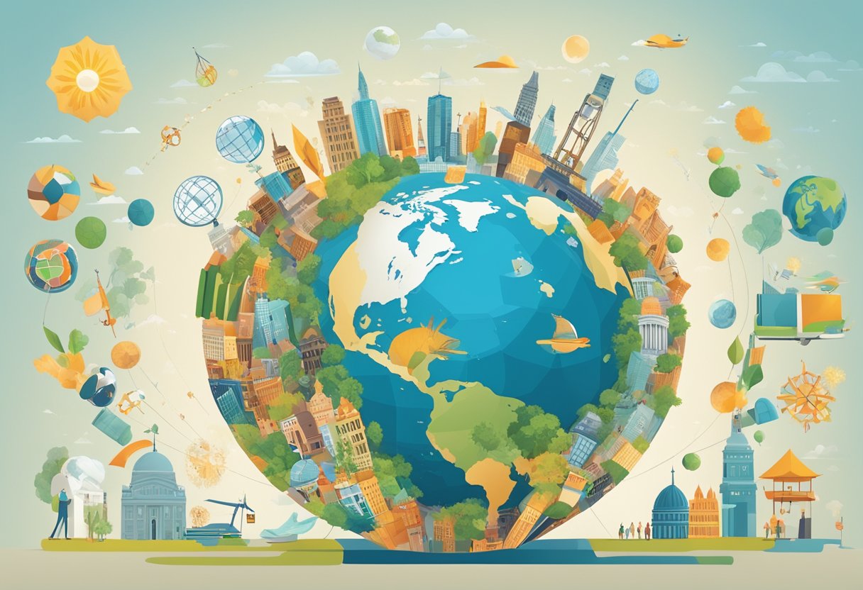 Comprehensive Guide to Global Issues for Primary Students global issues,awareness,Primary students LearningMole A globe surrounded by diverse symbols representing global issues, such as environment, education, poverty, and health