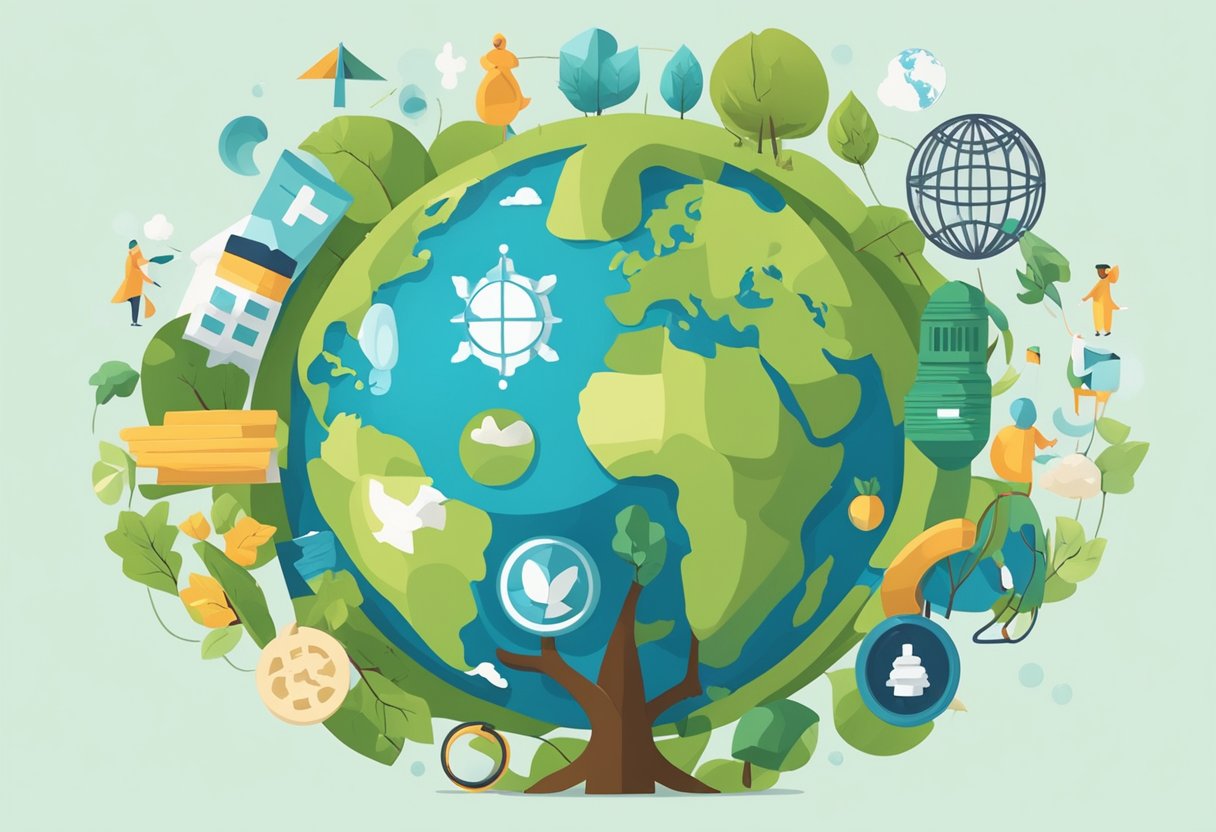 Comprehensive Guide to Global Issues for Primary Students global issues,awareness,Primary students LearningMole A globe surrounded by various symbols representing global issues, such as a tree for environmental concerns, a puzzle piece for social justice, and a stethoscope for health