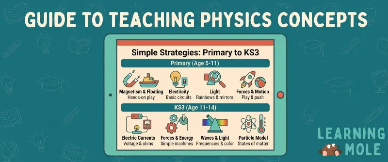 Guide to teaching physics concepts: simple strategies from primary to KS3