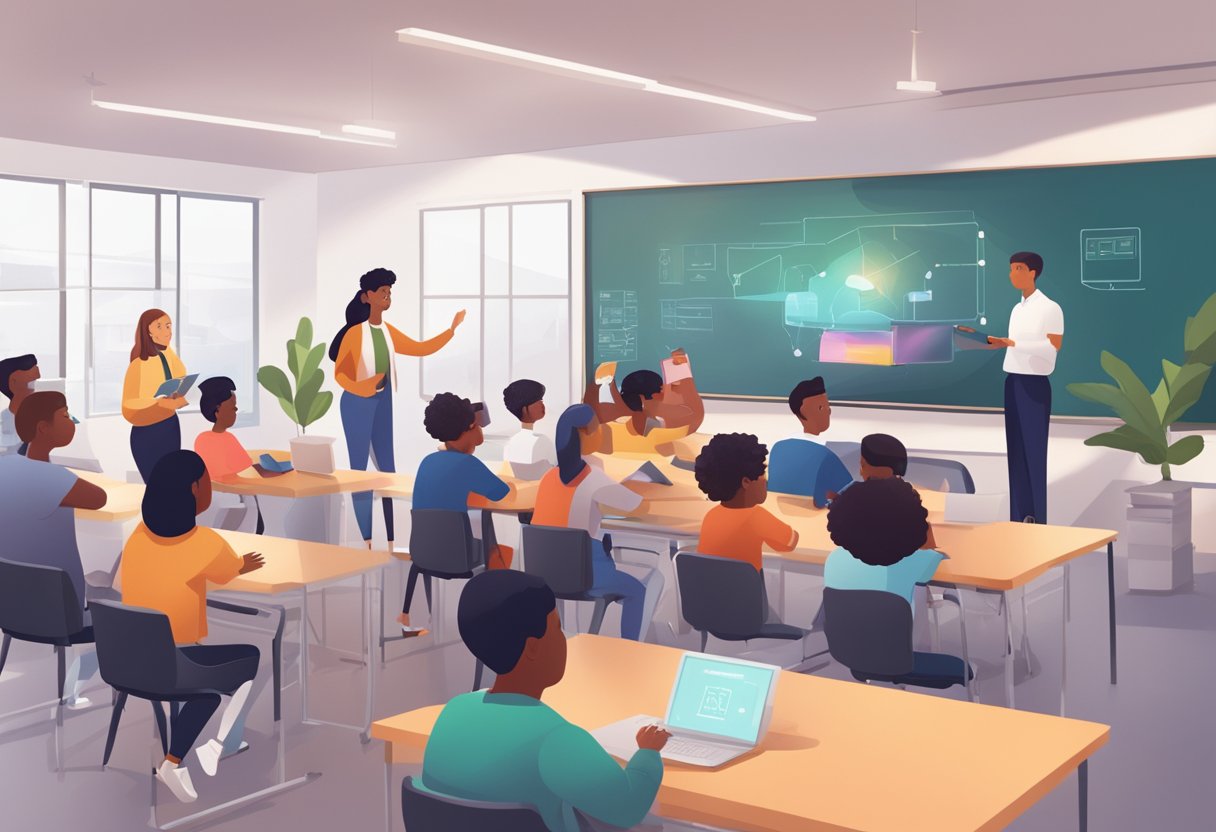 AI Solutions for Special Educational Needs: Tailoring Tech for Inclusive Learning Special Education,Special Needs LearningMole A classroom setting with diverse students engaging with AI technology to support their special educational needs
