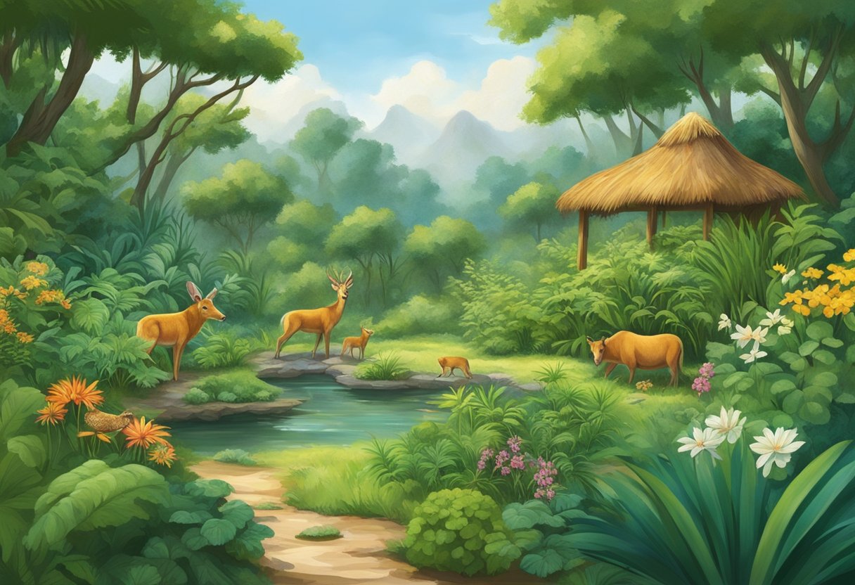 Animal Habitats: Lush green plants provide shelter and food for various animals in their natural habitats. A diverse array of flora creates a vibrant and dynamic environment for the animals to thrive